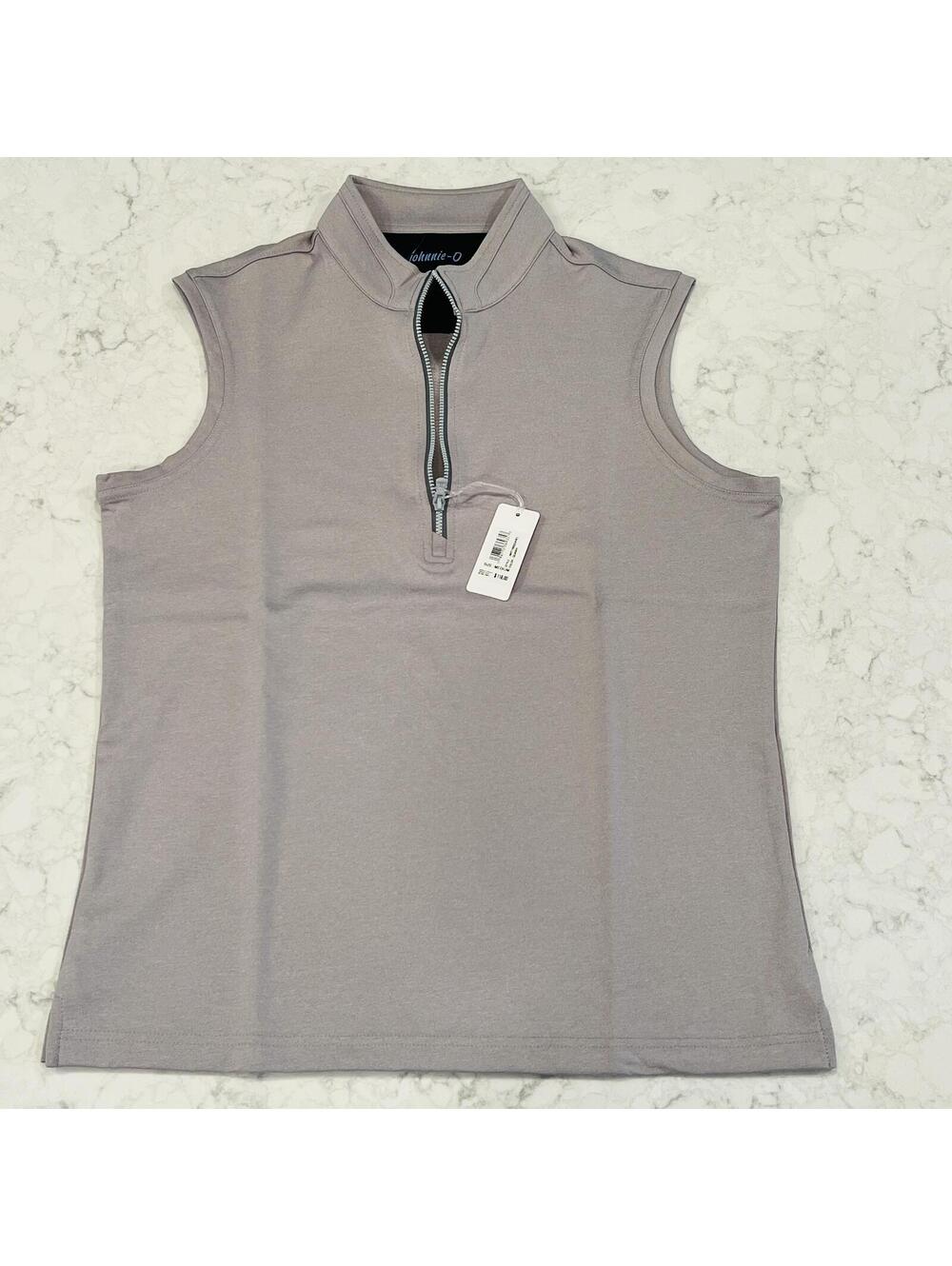 Johnnie-O Women's Quarry Gray Dave 1/4 Zip Performance Vest NWT Medium
